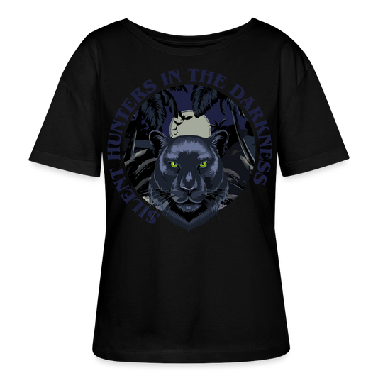 Silent Hunter Design – Rundhals Frauen Bio-T-Shirt - Schwarz