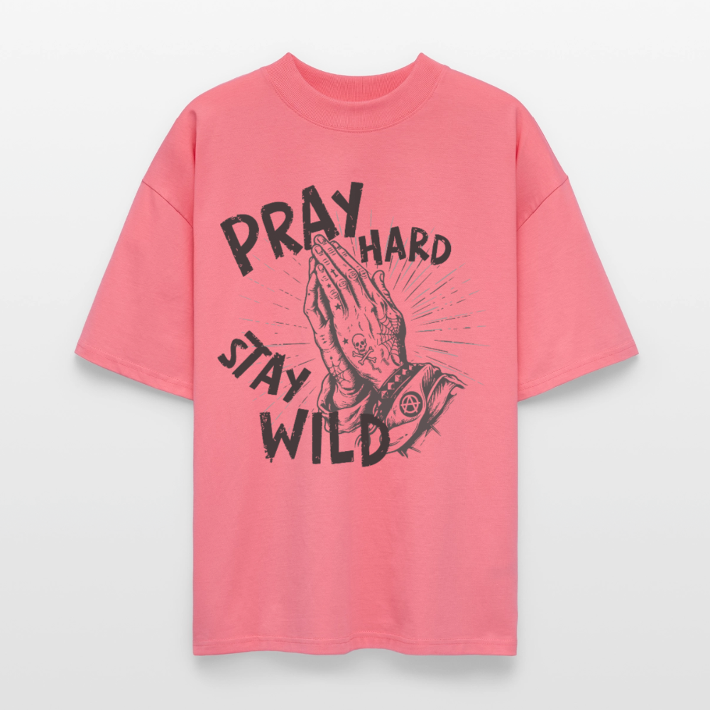 Pray Hard Design – Unisex Bio T-Shirt - Pink 