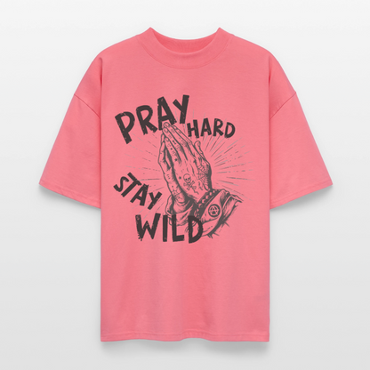 Pray Hard Design – Unisex Bio T-Shirt - Pink 