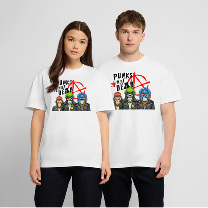 Punks Not Dead Design – Oversized Unisex Bio T-Shirt - Weiß
