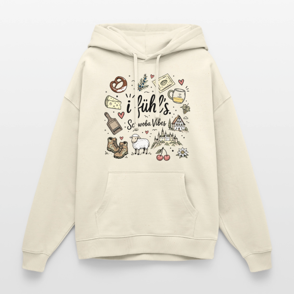 Alb Liebe Design – Oversized Unisex Hoodie - Natur