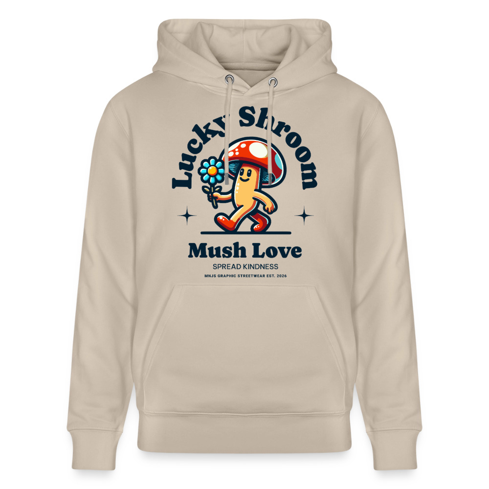 Lucky Shroom Design – Unisex Bio-Hoodie - Beige