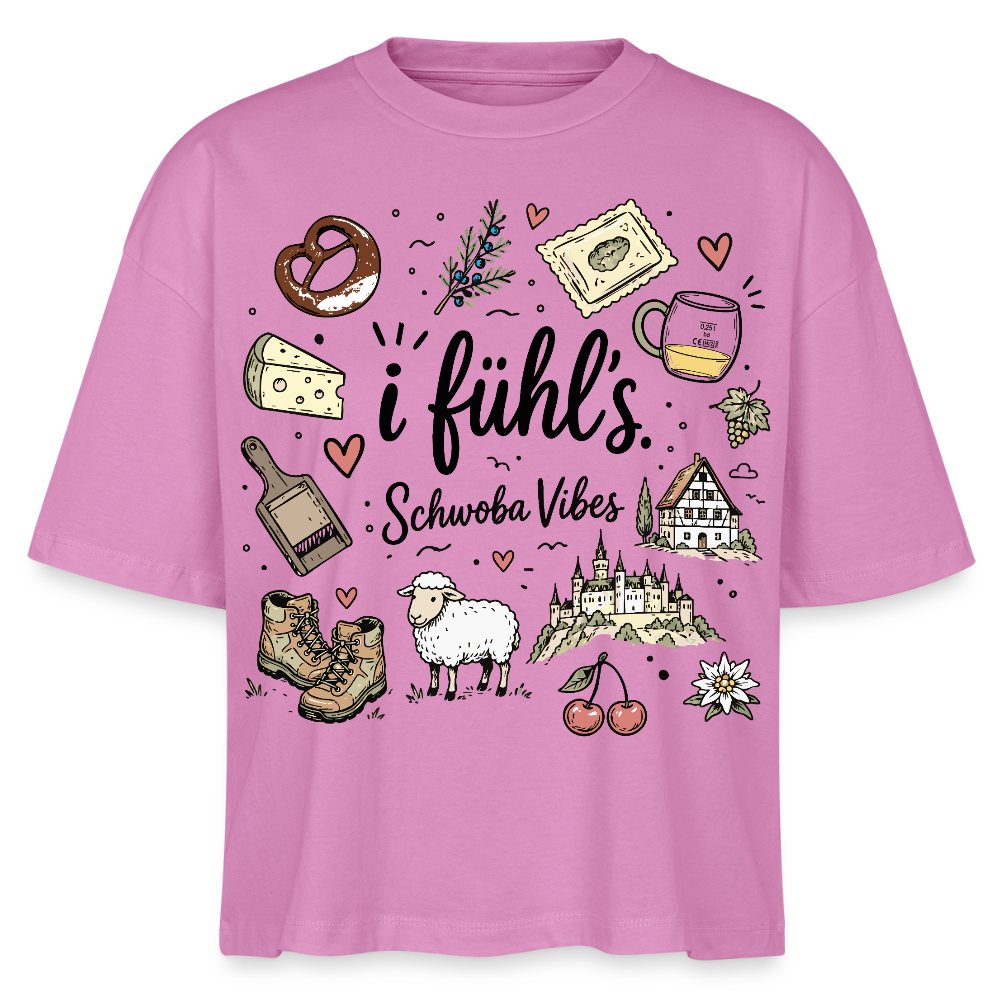 Alb Liebe Design – Frauen Boxy Bio-T-Shirt - Pink