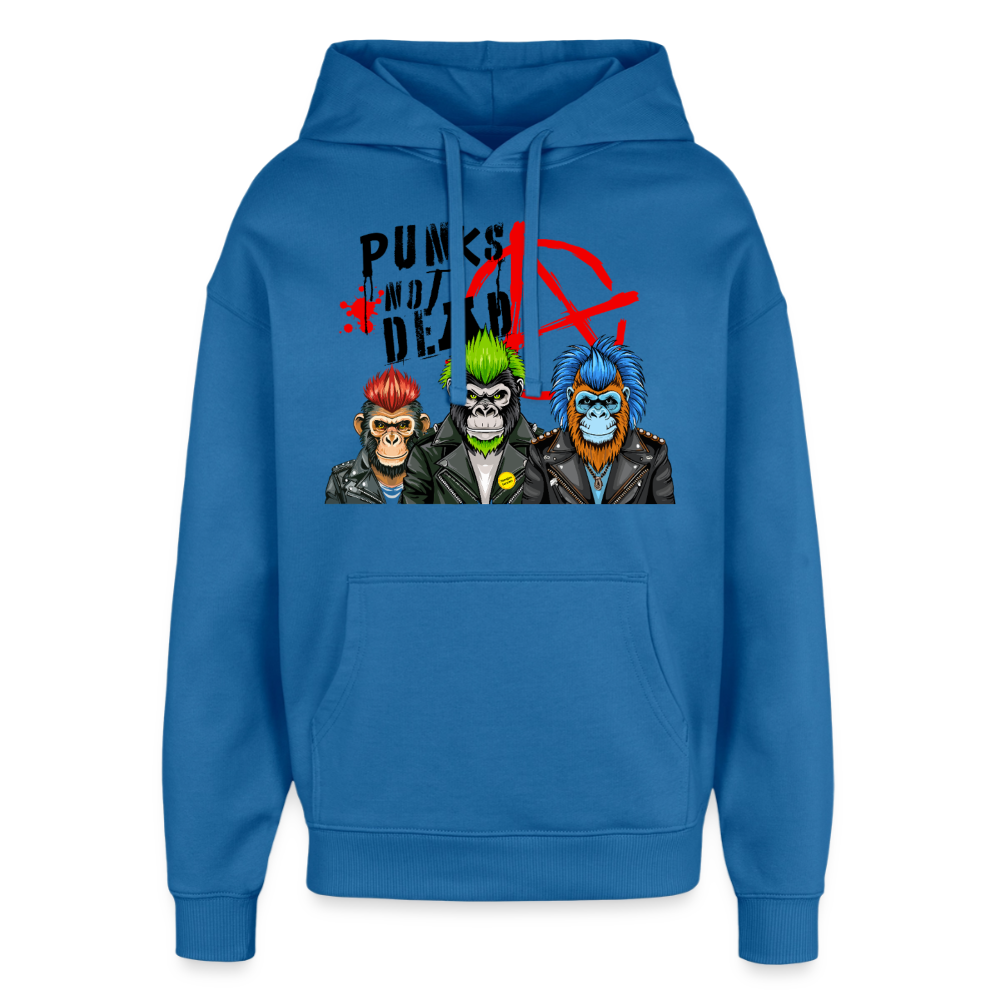 Punks Not Dead Design – Oversized Unisex Hoodie - Achtsames Blau