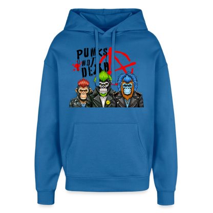 Punks Not Dead Design – Oversized Unisex Hoodie - Achtsames Blau