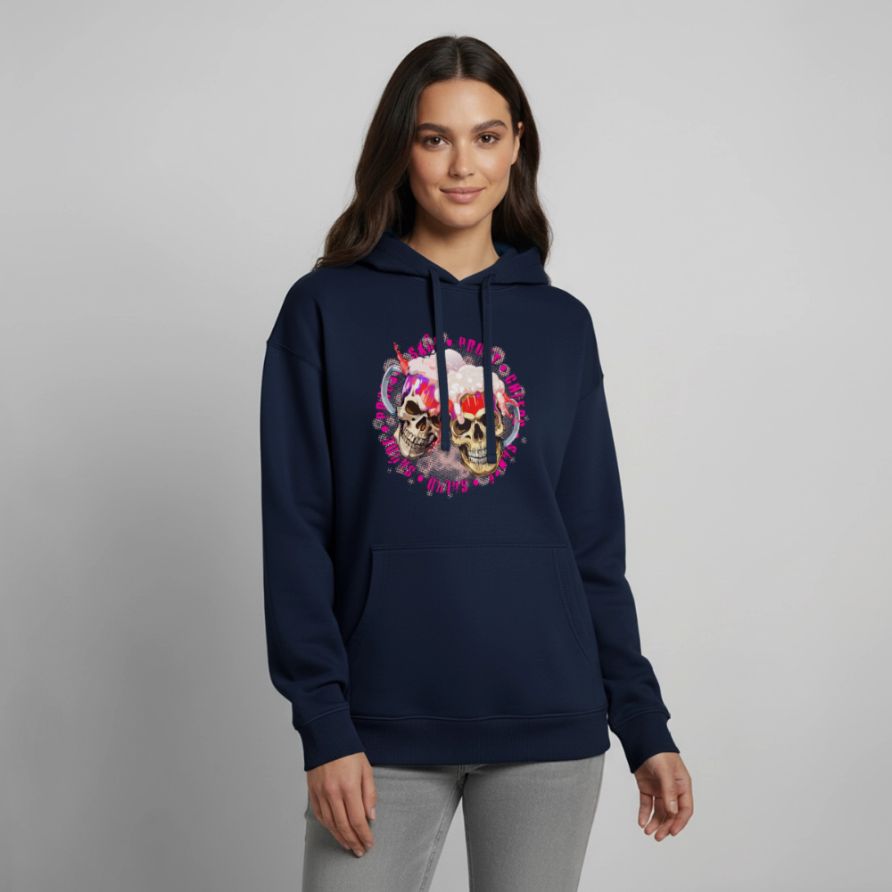 Party Skull Design Pink – Oversized Unisex Hoodie - Navy