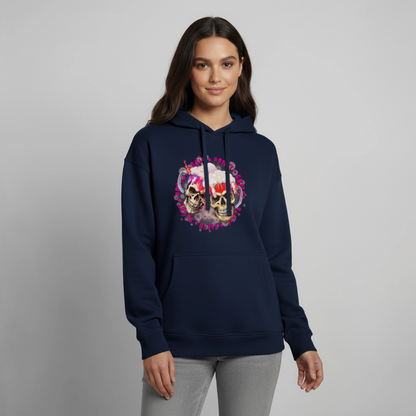Party Skull Design Pink – Oversized Unisex Hoodie - Navy