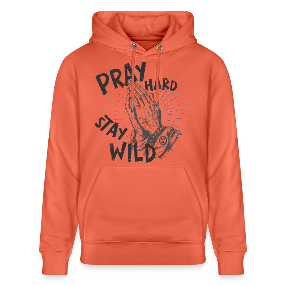 Betende Hände Design – Unisex Bio-Hoodie - Hellrot