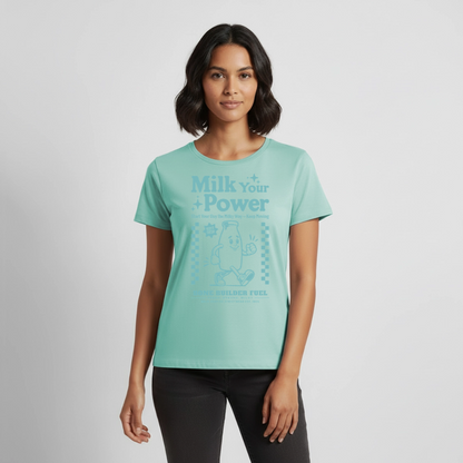 Milk Your Power Design – Frauen Premium T-Shirt - Mint 