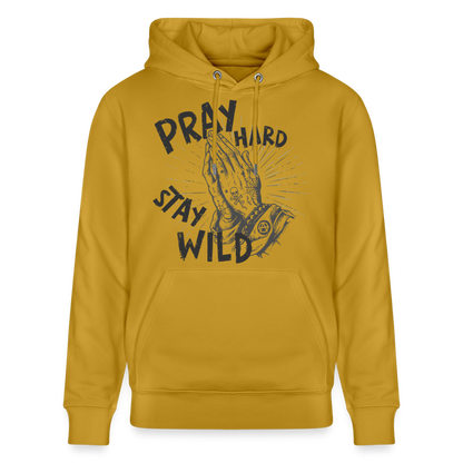 Betende Hände Design – Unisex Bio-Hoodie - Ocker