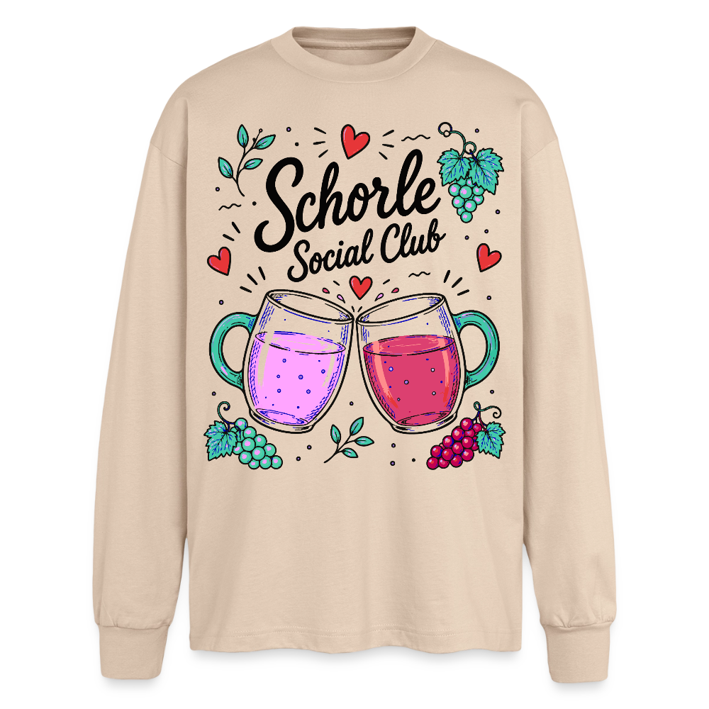 Schorle Social Club – Oversized Langarmshirt - Sand