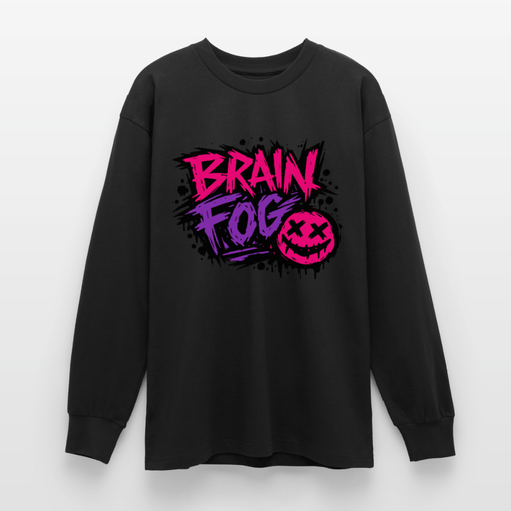 Brain Fog Design – Oversized Langarmshirt - Schwarz