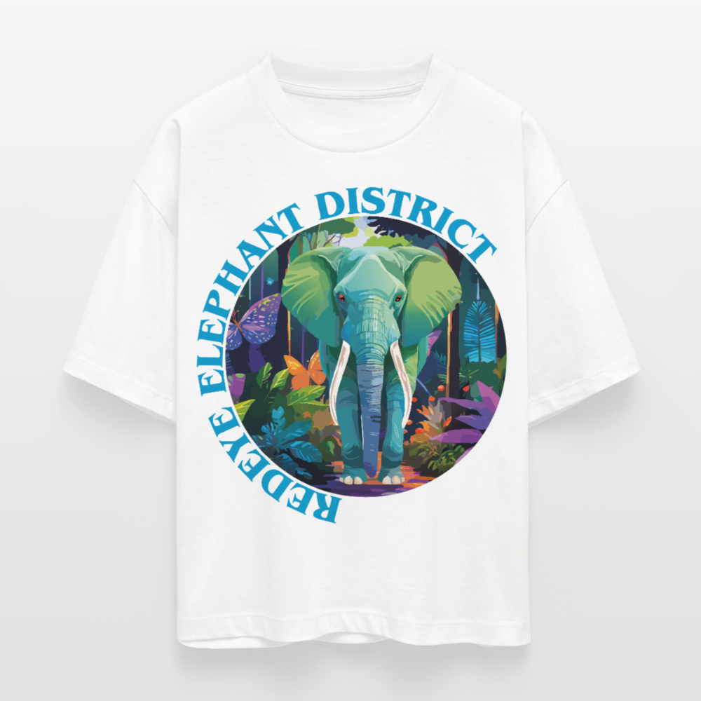 Elephant Design – Frauen Boxy Bio-T-Shirt - Weiß