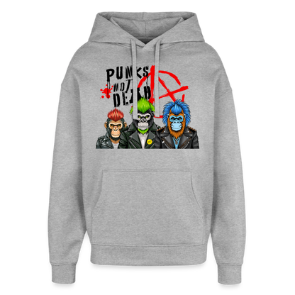 Punks Not Dead Design – Oversized Unisex Hoodie - Grau meliert