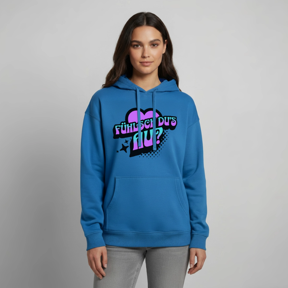 Fühlsch du‘s au Design – Oversized Unisex Hoodie - Achtsames Blau