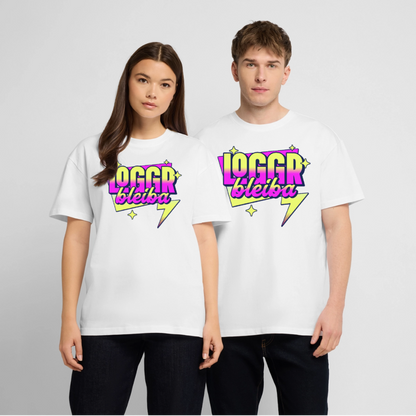 Logo bleibt Design – Oversized Unisex Bio T-Shirt - Weiß