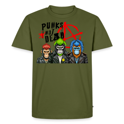Punks Not Dead Design – Männer Premium T-Shirt - Khaki