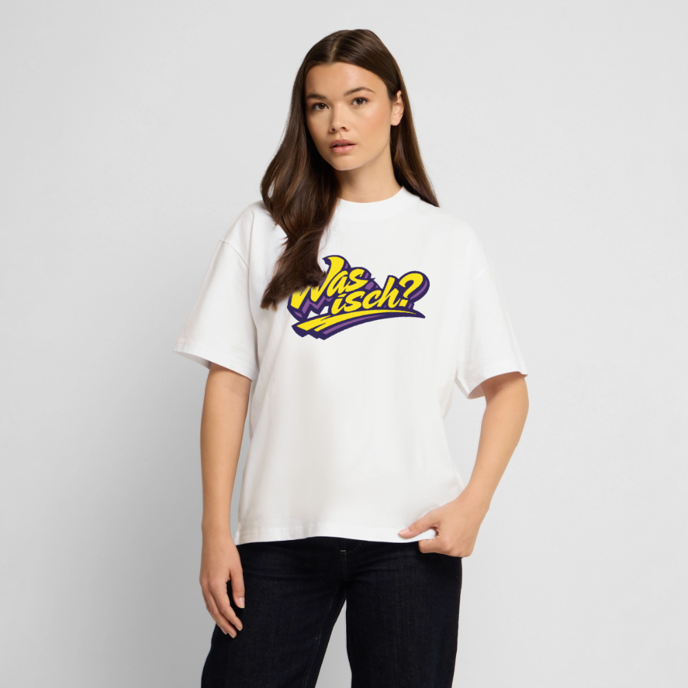 Was isch? Design – Oversized Unisex Bio T-Shirt - Weiß
