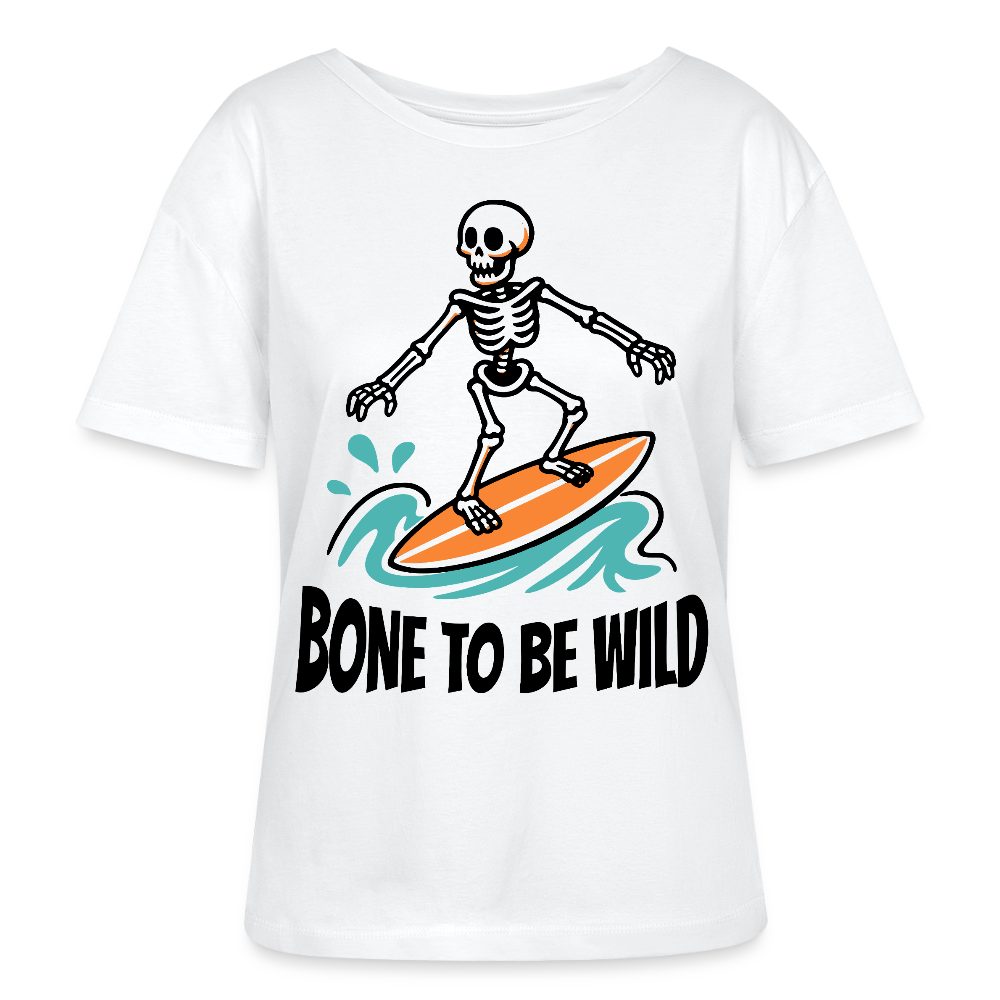 Bone to be Wild Design – Rundhals Frauen Bio-T-Shirt - Weiß