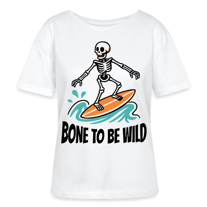 Bone to be Wild Design – Rundhals Frauen Bio-T-Shirt - Weiß