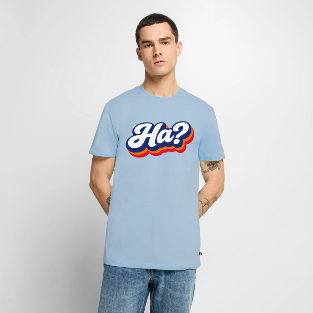 Ha? Design – Männer Premium T-Shirt - Hellblau