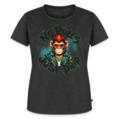 Monkey No Rules Design – Frauen Premium T-Shirt - Anthrazit meliert