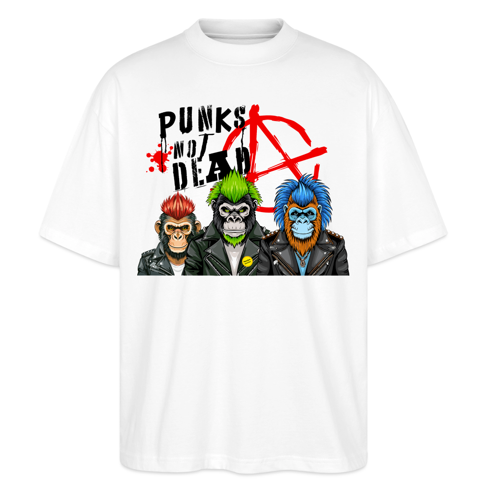 Punks Not Dead Design – Oversized Unisex Bio T-Shirt - Weiß