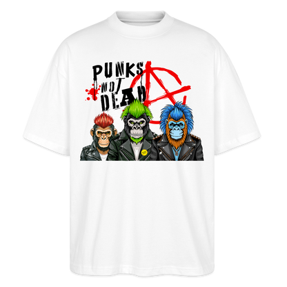 Punks Not Dead Design – Oversized Unisex Bio T-Shirt - Weiß