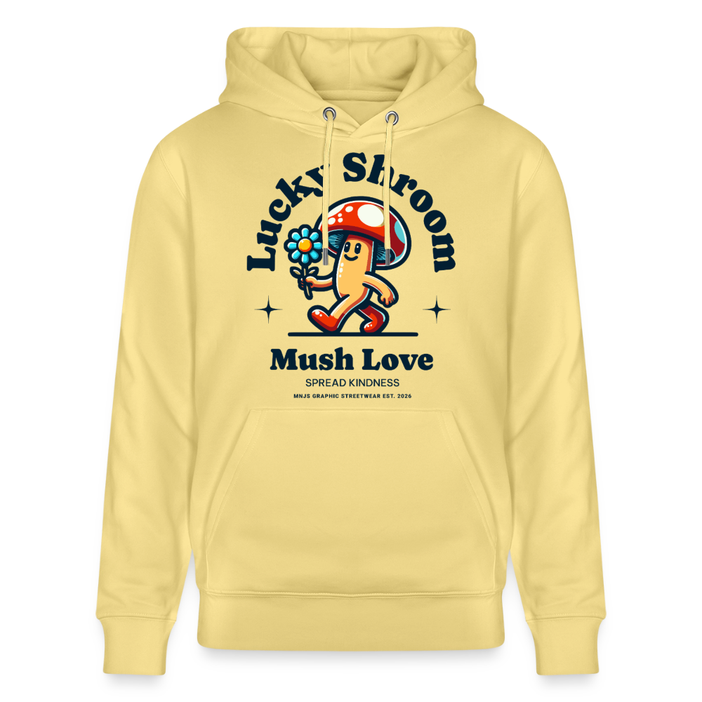 Lucky Shroom Design – Unisex Bio-Hoodie - Gelb Viva 
