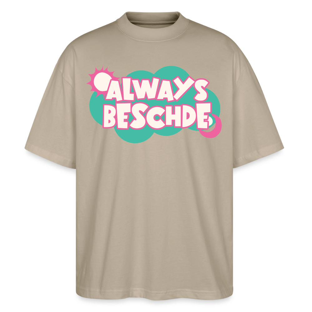 Always Beschde Design – Oversized Unisex Bio T-Shirt Blaster 2.0 - Steingrau