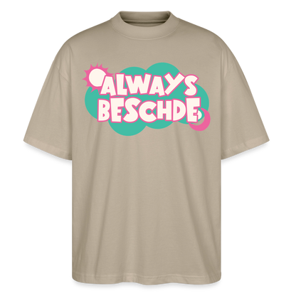 Always Beschde Design – Oversized Unisex Bio T-Shirt Blaster 2.0 - Steingrau