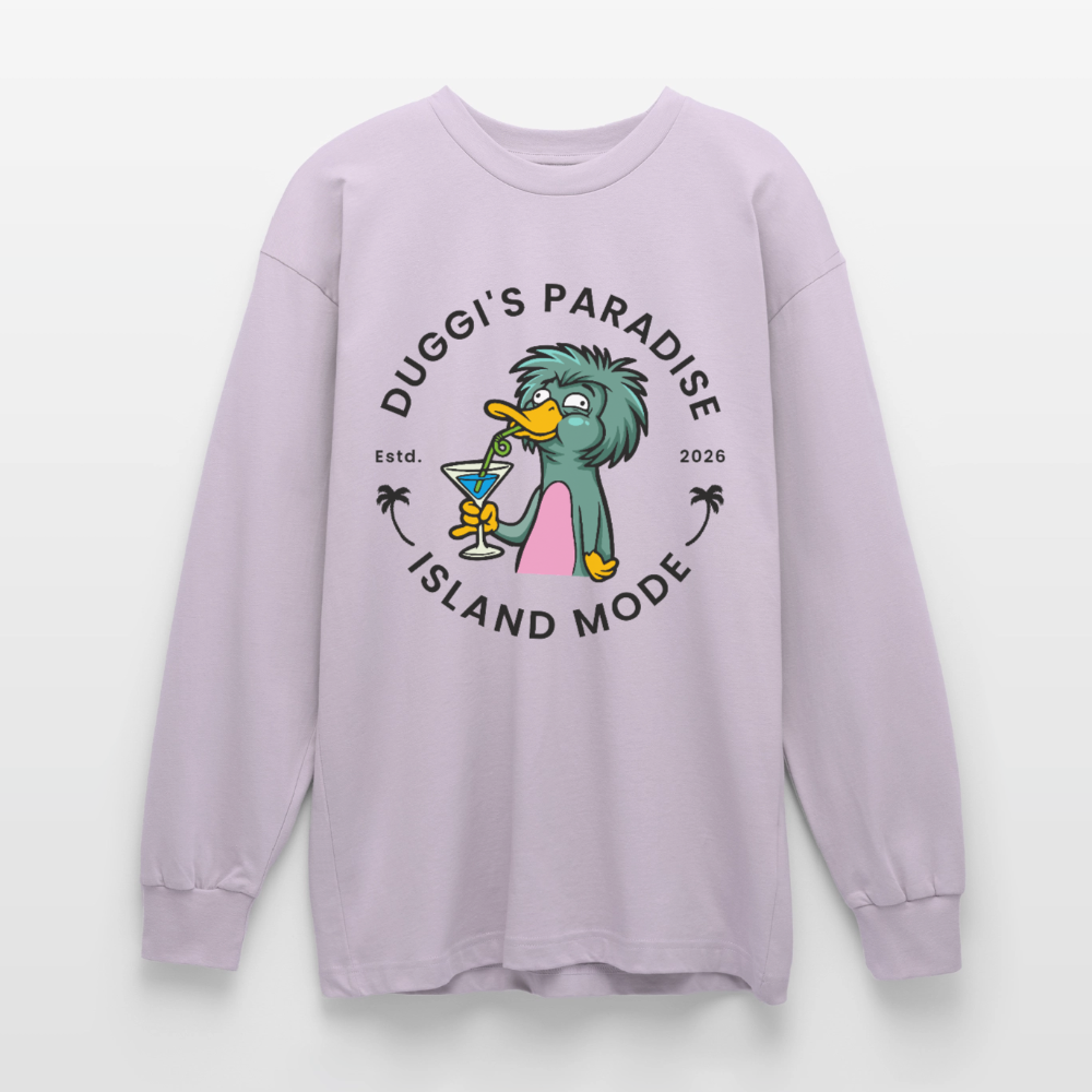 Doggies Paradise Design – Oversized Langarmshirt - verblasstes Lila