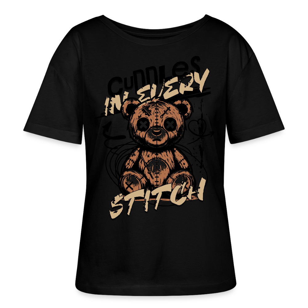 Bear Design – Rundhals Frauen Bio-T-Shirt - Schwarz