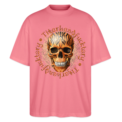 Tiger Skull Design – Oversized Unisex Bio T-Shirt - Pink 