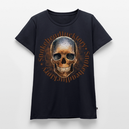 Snake Skull Design – Frauen Premium T-Shirt - Navy