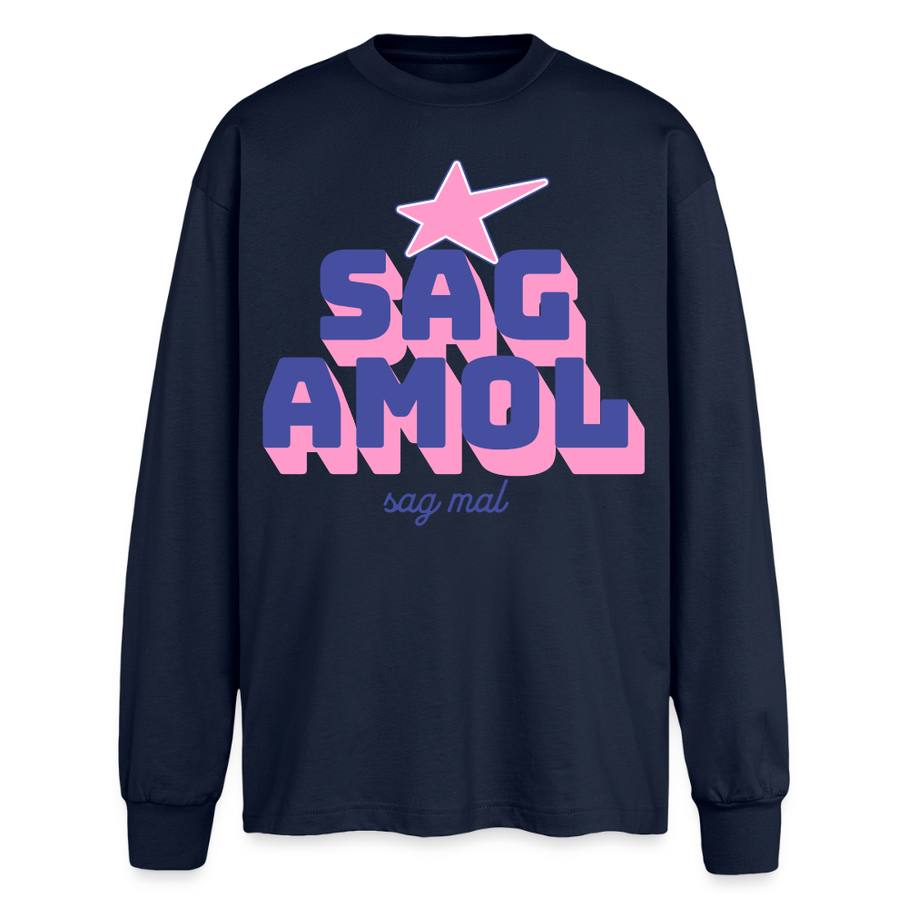 Sagamol Design – Oversized Langarmshirt - Navy