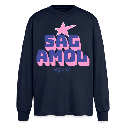 Sagamol Design – Oversized Langarmshirt - Navy