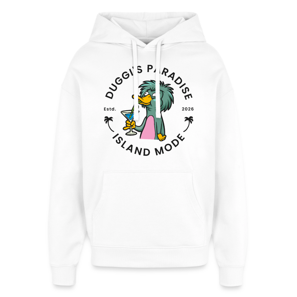 Duggis Paradise Design – Oversized Unisex Hoodie - Weiß