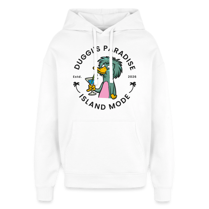 Duggis Paradise Design – Oversized Unisex Hoodie - Weiß