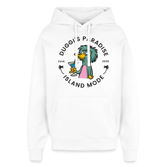 Duggis Paradise Design – Oversized Unisex Hoodie - Weiß