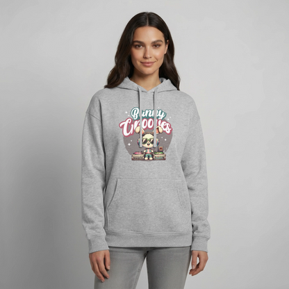 Bunny Grooves Design – Oversized Unisex Hoodie - Grau meliert