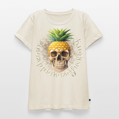 Pineapple Skull Design - Frauen Premium T-Shirt - Naturweiß