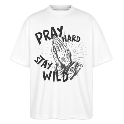 Pray Hard Design – Unisex Bio T-Shirt - Weiß