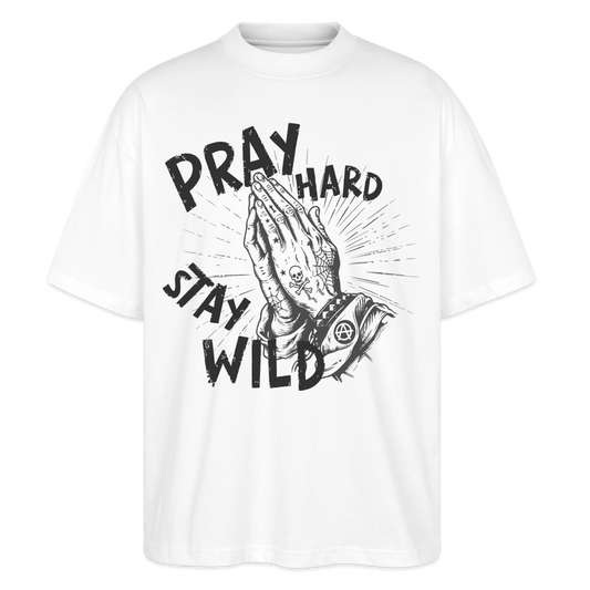 Pray Hard Design – Unisex Bio T-Shirt - Weiß