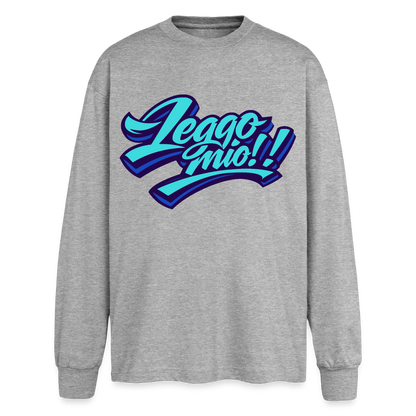 Leggomio Design – Oversized Langarmshirt - Grau meliert