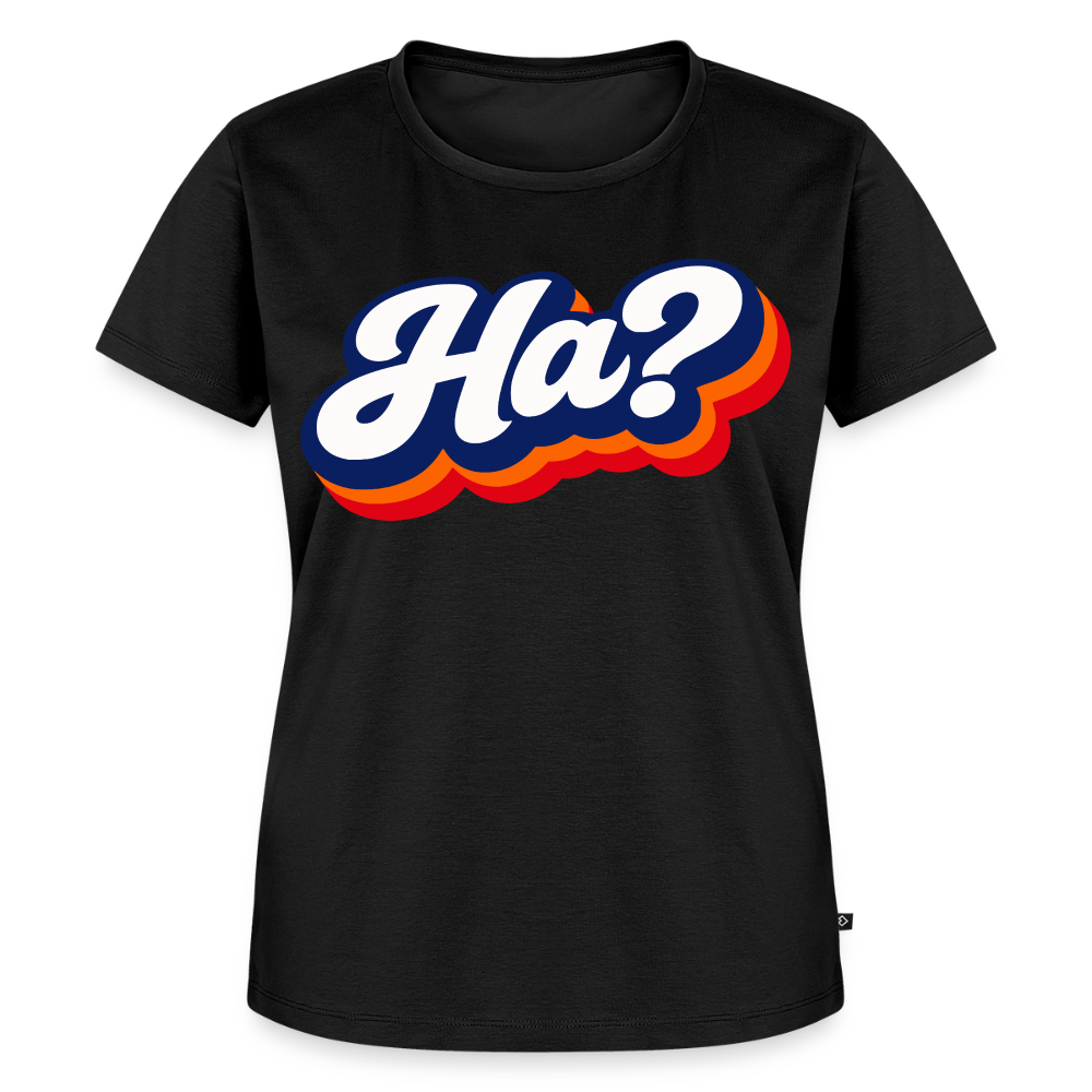 Ha? Design – Frauen Premium T-Shirt - Schwarz