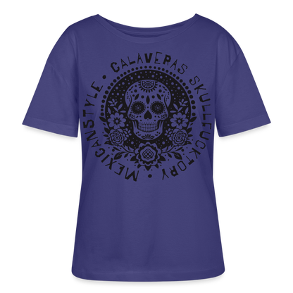 Sugar Skull Black Design - Rundhals Frauen Bio-T-Shirt - Dämmerung