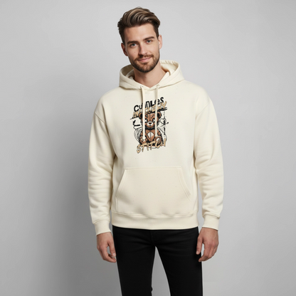 Bear Design – Oversized Unisex Hoodie - Natur