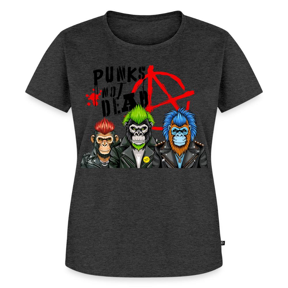Punks Not Dead Design – Frauen Premium T-Shirt - Anthrazit meliert