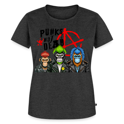 Punks Not Dead Design – Frauen Premium T-Shirt - Anthrazit meliert
